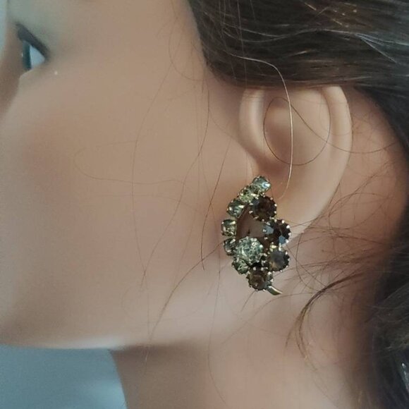 Vintage Continental Amber Topaz Brooch and Clip-on Set - Picture 7 of 10